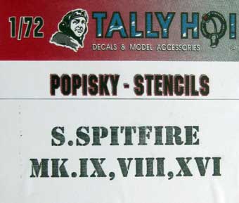 Supermarine Spitfire Mk.IX,VIII,XVI Stencils