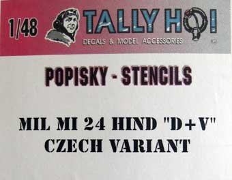Mil Mi-24 Hind "D+V" Stencils - Czech variant