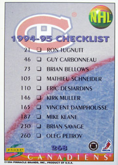1994-95 Checklist