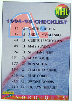 1994-95 Checklist