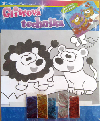 Glitrový obrázok Lev