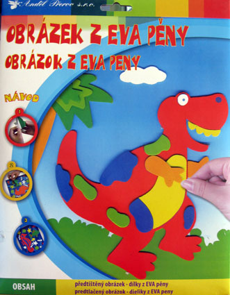 Obrázok z EVA peny tyranosaurus