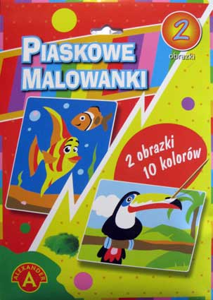 Pieskové obrázky - Rybka a Tukan