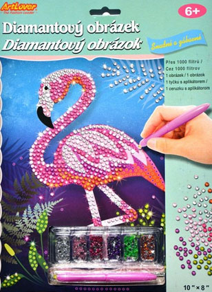 Diamantový obrázok Plameniak