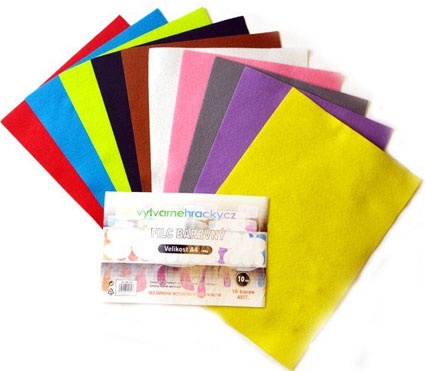 Dekoračný filc 1 mm A4 mix farieb