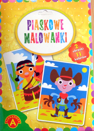 Pieskové obrázky - Indiánka a kovboj