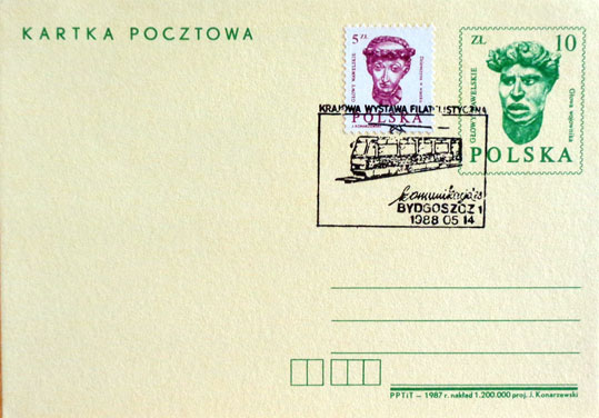 Národná filatelistická výstava "KOMUNIKACJA'88" BYDGOSZCZ