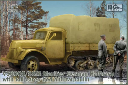 V3000S/SSM Maultier German Half Track with tall cargo bed and tarpaulin