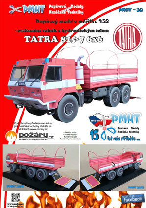 Tatra 815-7 6x6 - evakuačný valník s hydraulickým čelom