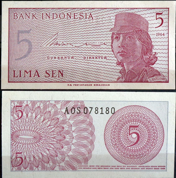 5 sen Indonézia 1964