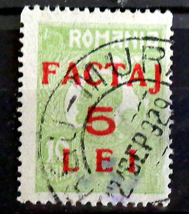 Kráľ Ferdinand I s pretlačou FACTAJ / 5 / LEI