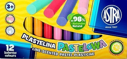 Voňavá plastelína 12 pastelových farieb