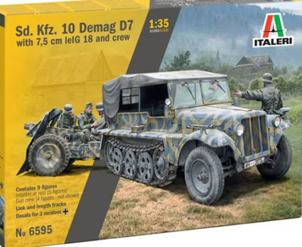 Sd. Kfz. 10 Demag D7 with 7,5 cm leIG 18 and crew