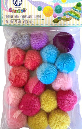 Vlnené guličky POMPOM  30 mm