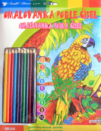 Maľovanie podľa čísiel - Papagáj