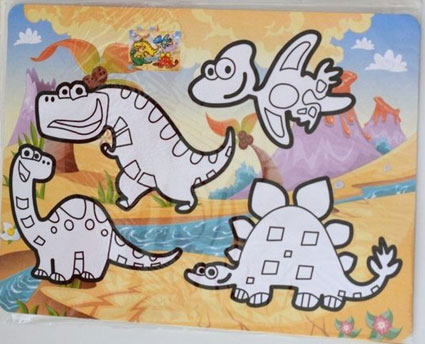 Pieskový obrázok - Dinosaury