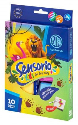 Modelovacia hmota (air dry clay) Sensorio Kids Jungle - 10 farieb