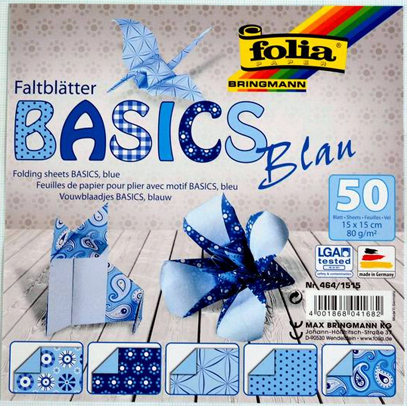 Papiere na origami modré