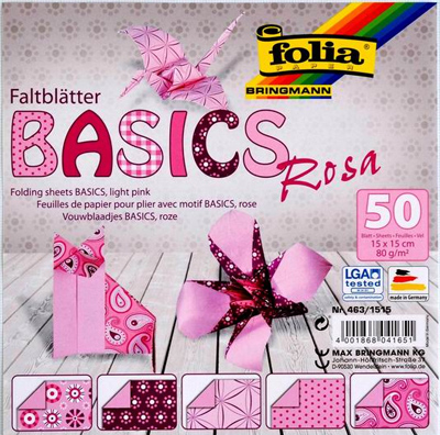 Papiere na origami ružové