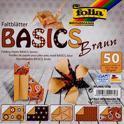 Papiere na origami hnedé