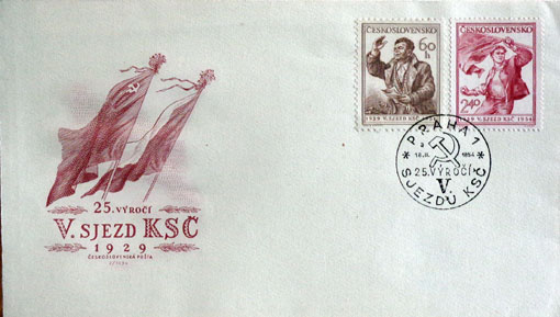 25. výročie 5. zjazdu Komunistickej strany Československa v roku 1954