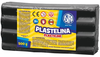 Plastelína 500g Čierna