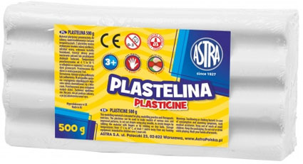 Plastelína 500g Biela