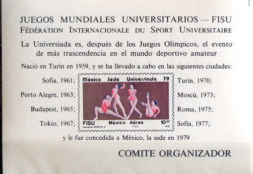 "Universiada 79", 10. svetové univerzitné hry, Mexico City