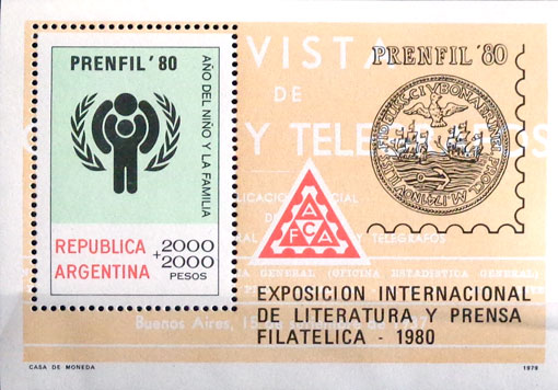 "Prenfil 80" - Medzinárodná výstava filatelistickej literatúry a žurnalistiky, Buenos Aires 1