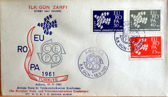 Známky EURÓPA 1961