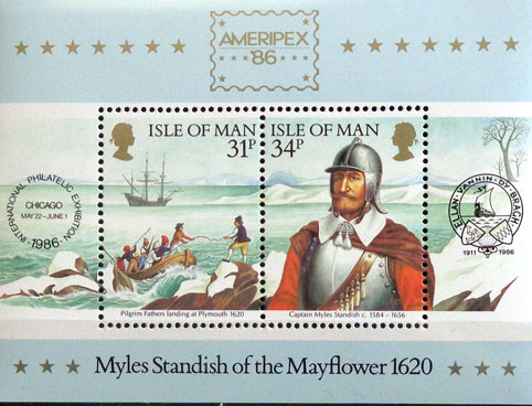 Kapitán Myles Standish a plavba lode Mayflower