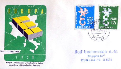 Známky EUROPA 1958