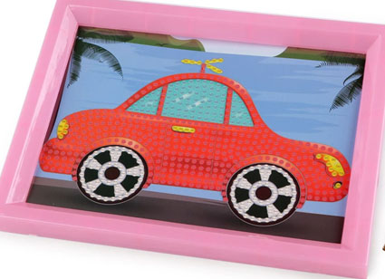 Diamantový obrázok v rámčeku 13x18 - Auto