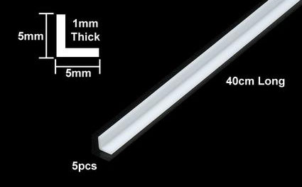 Plastové profily L 5 mm