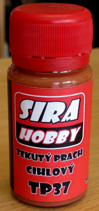 Tekutý prach tehlový