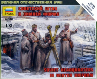 Soviet headquarters in winter uniform 