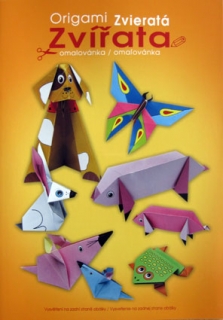 Origami s omaľovánkou - Zvieratá
