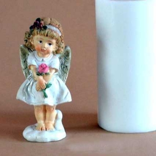 Silikónová forma Dievčatko anjelik s ružou