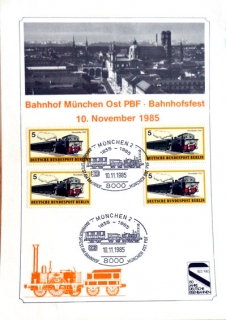 Bahnhof München Ost PBF - bahnhofsfest 10. november 1985
