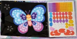 Trblietavý mozaikový obrázok - Motýľ
