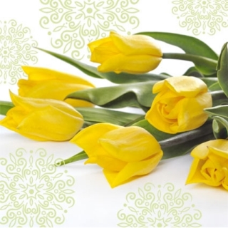 Servítka - Žlté tulipány
