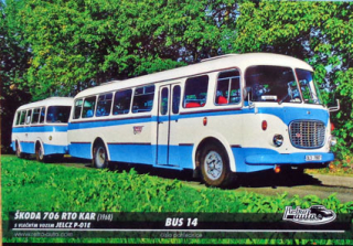 Škoda 706 RTO KAR (1968) s vlečným vozom JELCZ P01E