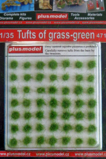 Trávové trsy zelené