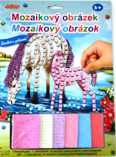 Mozaikový obrázok - Kôň a žriebä