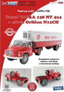 TATRA 138 NT 4x4  s návesom Orličan N12CH
