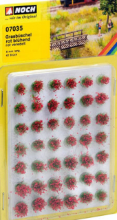 Trávové trsy - kvitnúce červené 6 mm