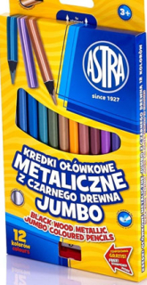 Metalické farbičky Jumbo 12 ks