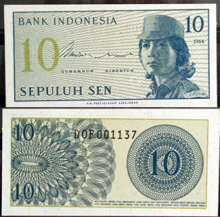 10 sen Indonézia 1964 1
