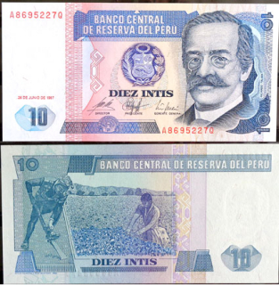 10 Intis Peru 1987