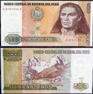 500 Intis Peru 1987
